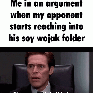 me-in-an-argument-when-my-opponent-starts-reaching-into-his-soy-wojak-folder-soy-wojak.gif